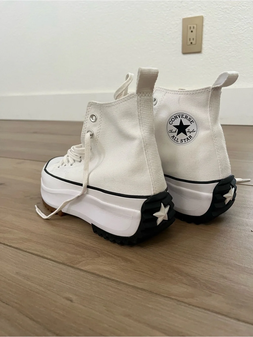 Converse Run Star Hike Platform High Top White Lug Sneakers